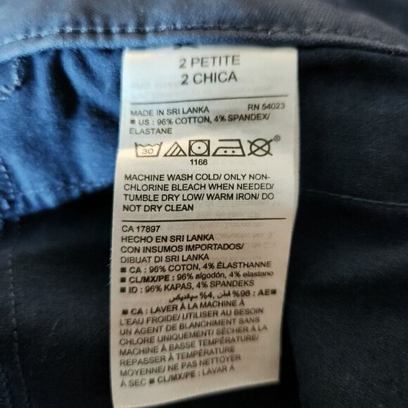 Old Navy Cotton Blend Pants Blue 2 Petite - Picture 4 of 4